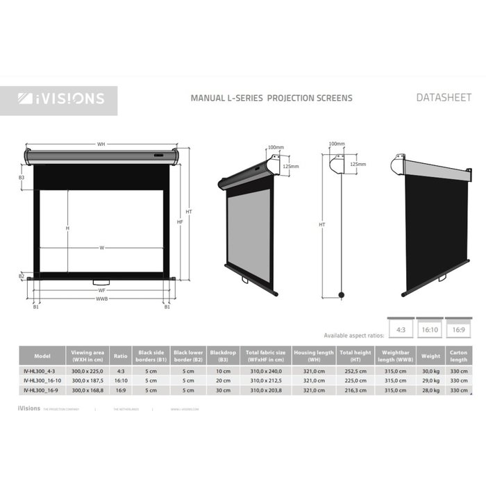 iVisions iVisions Manual L-Series (meerdere maten)