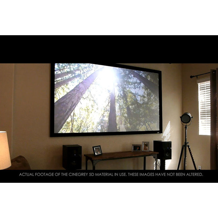Elite Screens Elite Screens EZ Frame 100 inch Fixed Frame Projectiescherm 16:9 (222 x 125 cm) – CineGrey 5D ALR Doek, Zwart Fluwelen Frame