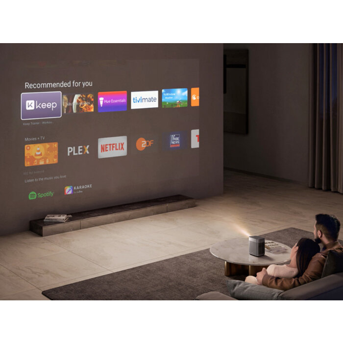 XGIMI XGIMI Halo+ Draagbare Smart Projector - FHD 1080p - 700 ISO Lumen - Android TV - Ingebouwde Batterij