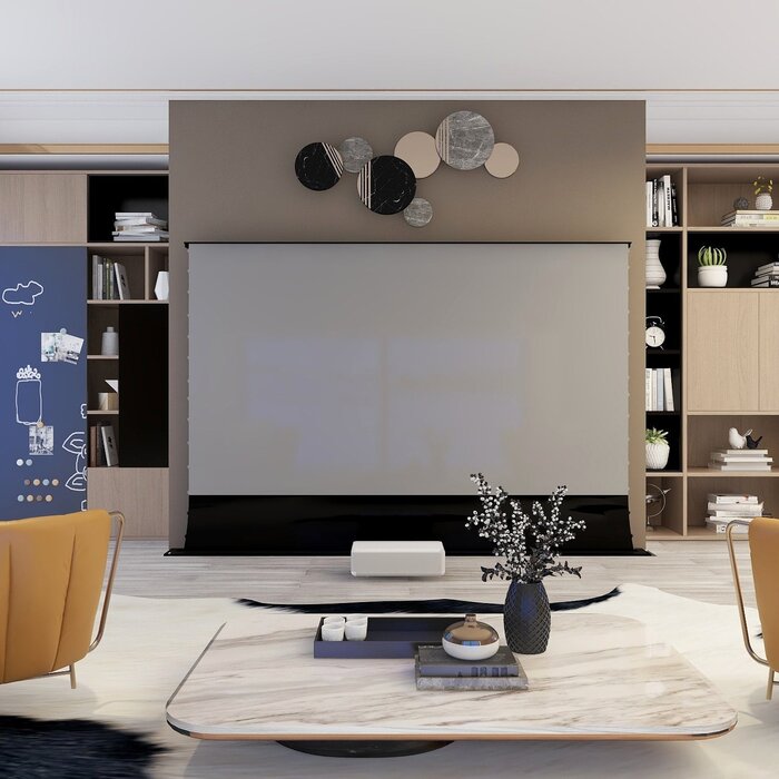 HiViLux HiViLux Floor Up ALR UST Tab Tension 92" 203x114cm (16:9) Elektrisch Projectiescherm
