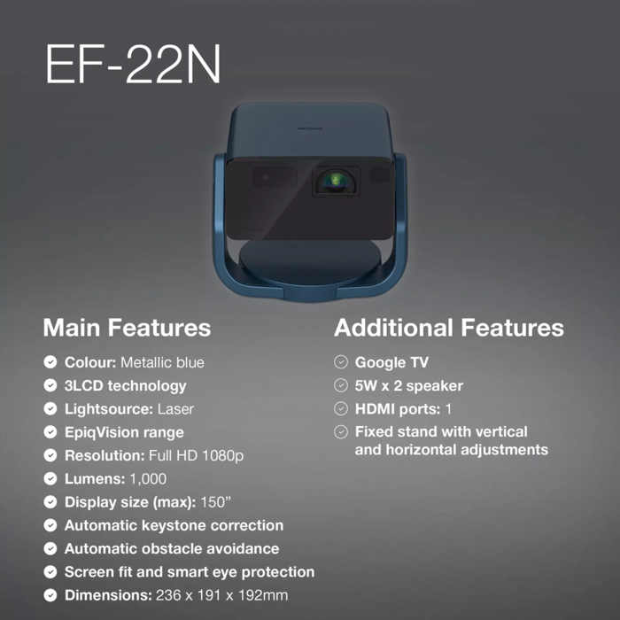 Epson Epson  - EF-22N Metallic Blauw