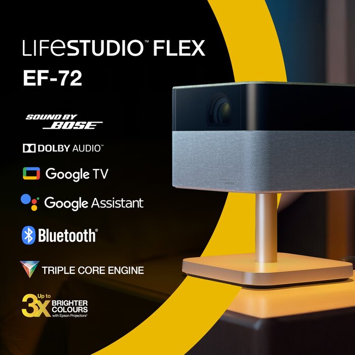 Epson Epson Lifestudio Flex EF-72 Eik Beamer - 4K - 1000 Lumen