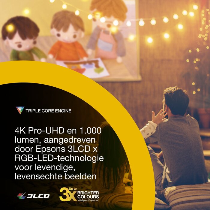 Epson Epson Lifestudio Flex EF-72 Eik Beamer - 4K - 1000 Lumen