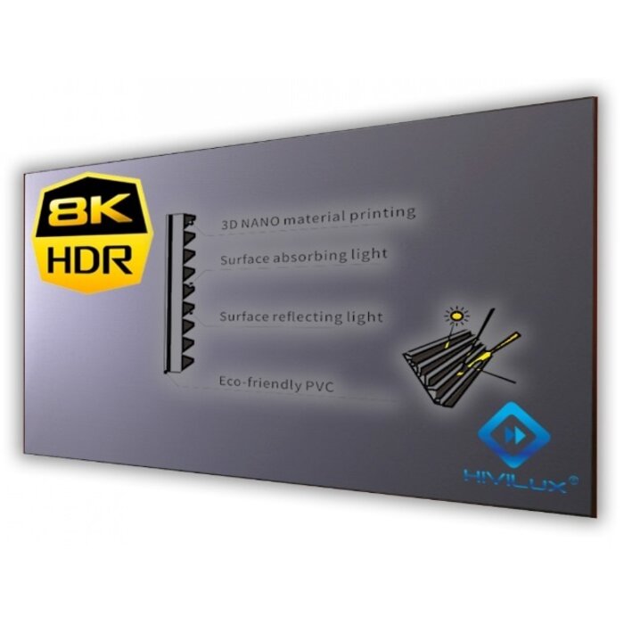 HiViLux HiViLux 4K ALR UST Fixed Frame 110 inch 244cm x 137cm (16:9) Ongeopend Retour model!