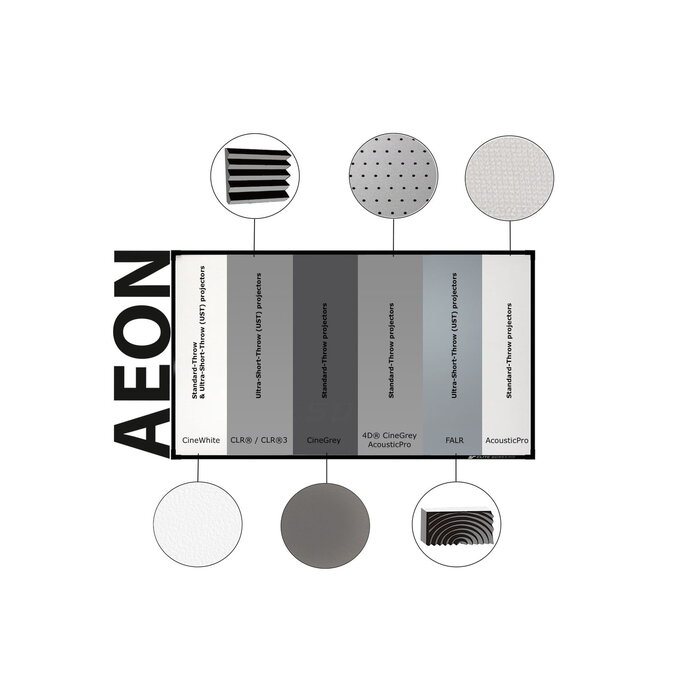 Elite Screens Elite Screens AEON Edge Free 120 inch UST Projectiescherm 16:9 (266 x 149 cm) - Fixed Frame CLR® 3 Scherm voor Ultra Short Throw Beamers (Model AR120H-CLR3)