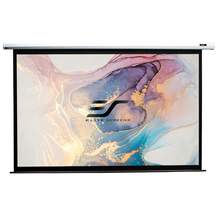 Elite Screens Elite Screens Spectrum 84 inch Elektrisch Projectiescherm 16:9 (186 x 105 cm) – MaxWhite Doek met Witte Behuizing, Wand/Plafond Montage voor Beamers (Model Electric84XH)