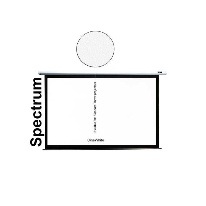 Elite Screens Elite Screens Spectrum 84 inch Elektrisch Projectiescherm 16:9 (186 x 105 cm) – MaxWhite Doek met Witte Behuizing, Wand/Plafond Montage voor Beamers (Model Electric84XH)