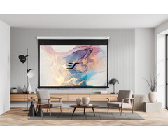 Elite Screens Elite Screens Handmatig Projectiescherm 84 inch (186 x 105 cm / Black drop 75 cm) 16:9 – M84XWH-E30 Witte Behuizing