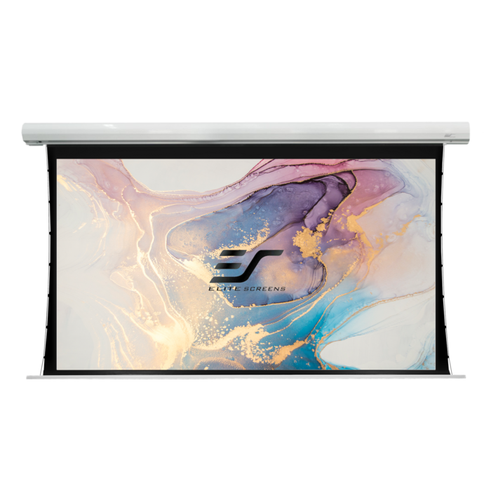 Elite Screens Elite Screens Saker Premium 92 inch Elektrisch Projectiescherm 16:9 (203 x 115 cm / Black drop 60 cm) – MaxWhite® Fiberglass Doek, Motorisch Beamerscherm met Witte Behuizing voor Normal Throw Projectoren (Model SK92XHW-E24)