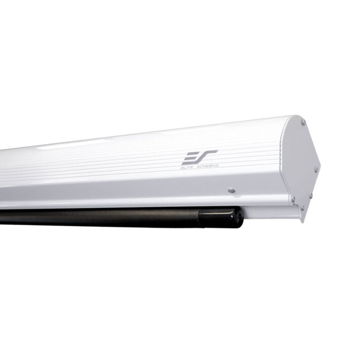 Elite Screens Elite Screens Saker Premium 92 inch Elektrisch Projectiescherm 16:9 (203 x 115 cm / Black drop 60 cm) – MaxWhite® Fiberglass Doek, Motorisch Beamerscherm met Witte Behuizing voor Normal Throw Projectoren (Model SK92XHW-E24)