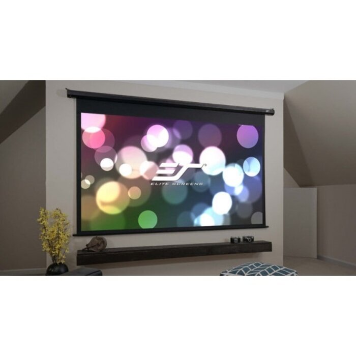 Elite Screens Elite Screens Manual 150 inch Handmatig Projectiescherm 16:9 (332 x 187 cm) – MaxWhite® Doek, Pull-Down Beamerscherm met Zwarte Behuizing voor Wand- en Plafondmontage (Model M150UWH2)