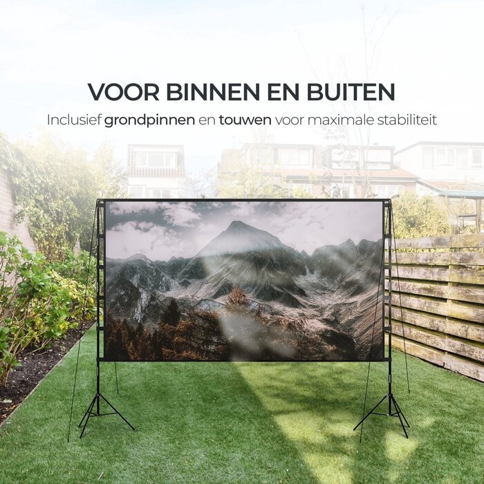 Lunaro Lunaro Projectiescherm met Statief 120 inch (266 x 149 cm) – Binnen & Buiten