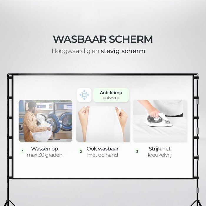 Lunaro Lunaro Projectiescherm met Statief 120 inch (266 x 149 cm) – Binnen & Buiten