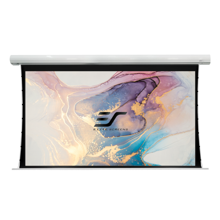 Elite Screens Elite Screens Saker Premium 100 inch Elektrisch Projectiescherm 16:9 (222 x 125 cm / Black drop 30 cm) – MaxWhite® Fiberglass Doek, Motorisch Beamerscherm met Witte Behuizing voor Normal Throw Projectoren (Model SK100XHW-E24)