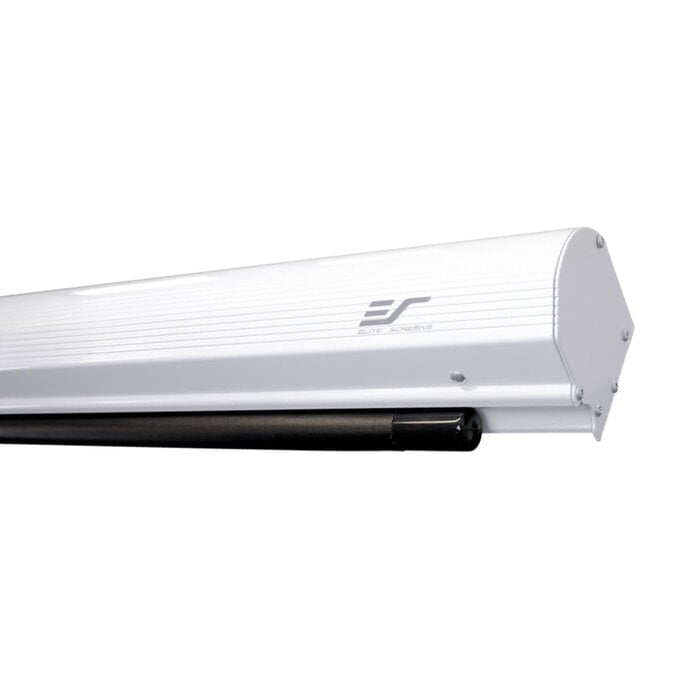 Elite Screens Elite Screens Saker Premium 100 inch Elektrisch Projectiescherm 16:9 (222 x 125 cm / Black drop 30 cm) – MaxWhite® Fiberglass Doek, Motorisch Beamerscherm met Witte Behuizing voor Normal Throw Projectoren (Model SK100XHW-E24)