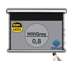HiViLux HiViLux® grijs Tension-gemotoriseerd projectiescherm – HiViGrey  0.8 – Wit -  120" 16:9 HD   265 x 149 cm