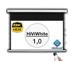 HiViLux HiViLux® Tension-gemotoriseerd projectiescherm – HiViWhite  1,0 Wit Doek – Behuizing Zwart -  84" 16:9 HD  186 x 105 cm
