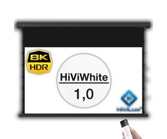 HiViLux HiViLux® Tension-gemotoriseerd projectiescherm – HiViWhite  1,0 Wit Doek – Behuizing Zwart -  165" 21:9  386 x 164 cm