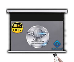 HiViLux HiViLux® ALR Akoestisch  Tension-gemotoriseerd projectiescherm – HiViGrey  5DMP micro perforated– Wit -  165" 16:9 HD   365 x 206 cm