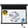 HiViLux® Akoestisch  Tension-gemotoriseerd projectiescherm – HiViWhite  SD Geweven – Zwart -  100" 16:9 HD   221 x 125 cm