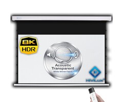 HiViLux HiViLux® Akoestisch Tension-gemotoriseerd projectiescherm – HiViWhite SD Geweven – Wit - 159" 21:9 372 x 158 cm
