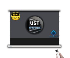 HiViLux HiViLux® UST/CLR Kontrast Vloer-gemotoriseerd projectiescherm – HiViPrism  HD R – Wit -  127" 16:9 HD   280 x 158 cm