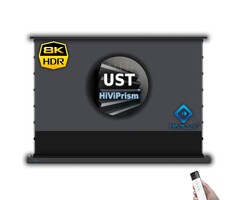 HiViLux HiViLux® UST/CLR Kontrast Vloer-gemotoriseerd projectiescherm – HiViPrism  HD R – Zwart -  84" 16:9 HD   186 x 105 cm