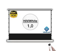 HiViLux HiViLux®  Vloer-gemotoriseerd projectiescherm – HiViWhite  1,0 – wit - 92" 16:9 HD   204 x 115 cm