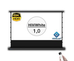 HiViLux HiViLux® Vloer-gemotoriseerd projectiescherm – HiViWhite 1,0 – zwart - 84" 16:9 HD 186 x 105 cm