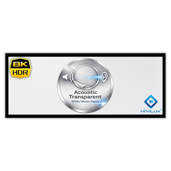HiViLux HiViLux® Akoestisch  Flueel -Fixed Frame – HiViWhite  SD Geweven - 138" 21:9  323 x 138 cm