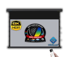 HiViLux HiViLux® RGB-Triplelaser Tension-gemotoriseerd projectiescherm – HiViGrey  3L - Zwart -92" 16:9 HD   204 x 115 cm