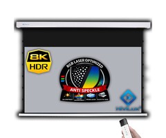 HiViLux HiViLux® RGB-Triplelaser Tension-gemotoriseerd projectiescherm – HiViGrey  3L - Wit -133" 21:9  311 x 133 cm