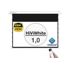 HiViLux HiViLux® InCeiling  Tension-gemotoriseerd projectiescherm Met HiViWhite  1,0 Wit Doek - 150" 16:9 HD 332 x 187 cm