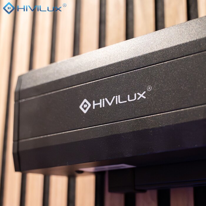 HiViLux HiViLux® Tension-gemotoriseerd projectiescherm – HiViWhite  1,0 Wit Doek – Behuizing Zwart -  84" 16:9 HD  186 x 105 cm