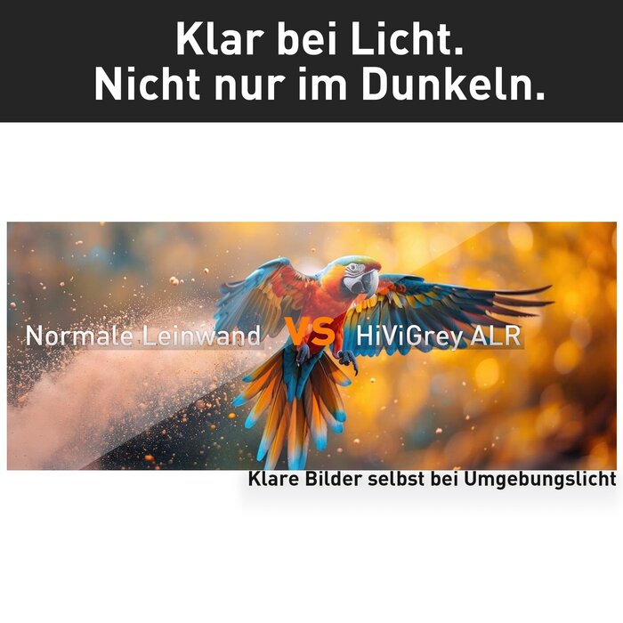HiViLux HiViLux® ALR Kontrast Tension-gemotoriseerd projectiescherm – HiViGrey  5D/HD R – Zwart -  180" 16:9 HD   398 x 224 cm