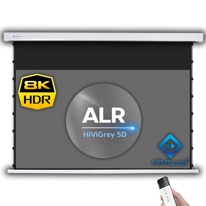 HiViLux HiViLux® ALR Kontrast Tension-gemotoriseerd projectiescherm – HiViGrey  5D/HD R – Zwart -  115" 21:9  269 x 115 cm