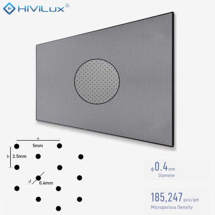 HiViLux HiViLux® ALR Akoestisch  Zero-Fixed Frame – HiViGrey  5DMP micro perforated - 115" 21:9  269 x 115 cm