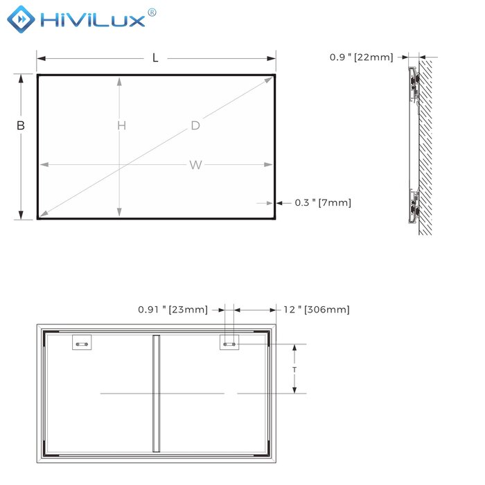 HiViLux HiViLux® RGB-Triplelaser Zero-Fixed Frame – HiViGrey  3L - 138" 21:9  323 x 138 cm