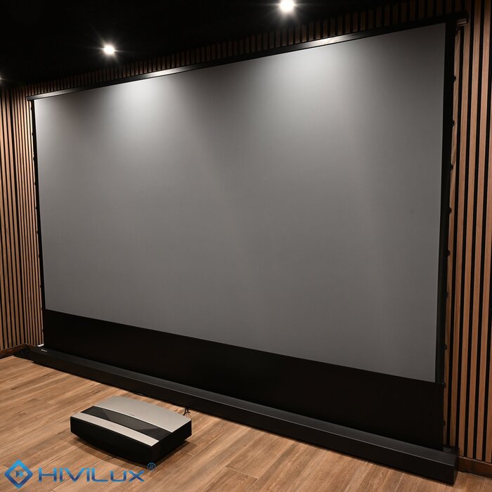 HiViLux HiViLux® UST/CLR Kontrast Vloer-gemotoriseerd projectiescherm – HiViPrism  HD R – Wit -  135" 16:9 HD   299 x 168 cm