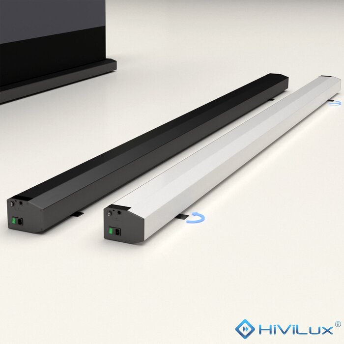 HiViLux HiViLux® ALR Kontrast Vloer-gemotoriseerd projectiescherm – HiViGrey  5D/HDR – Wit -  150" 16:9 HD Widescreen