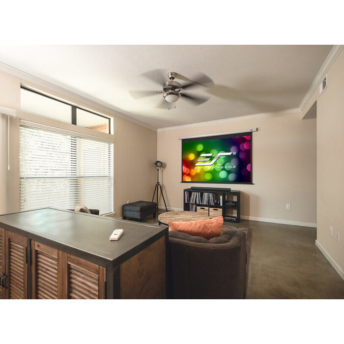 Elite Screens Elite Screens Spectrum 100 inch Elektrisch Projectiescherm 16:9 (222 x 125 cm) – MaxWhite Doek, Witte Behuizing, Wand/Plafondmontage – Electric100XH - Retourdeal!