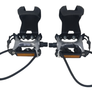 ligfietsshop Pedals with toe clip and elastic for foot fixation