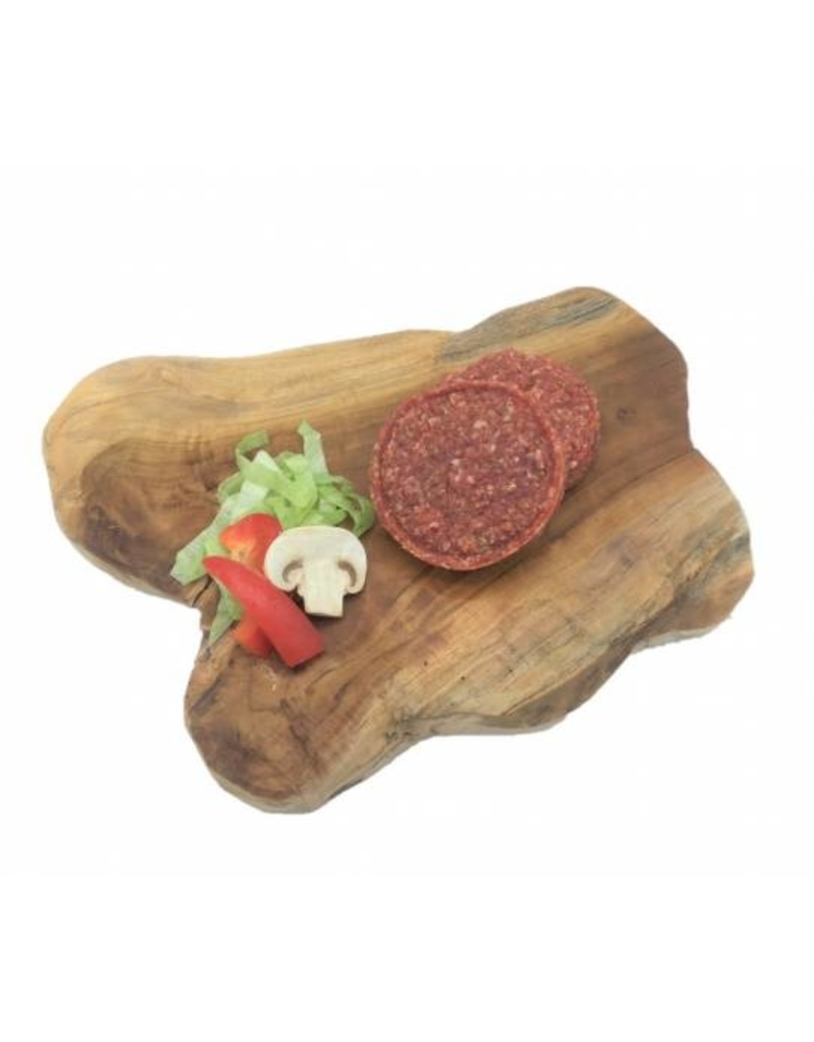 Hamburgers per 2 stuks (diepvries).