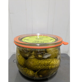 Fijningelegde augurken zoet-zuur pot 500 gram.
