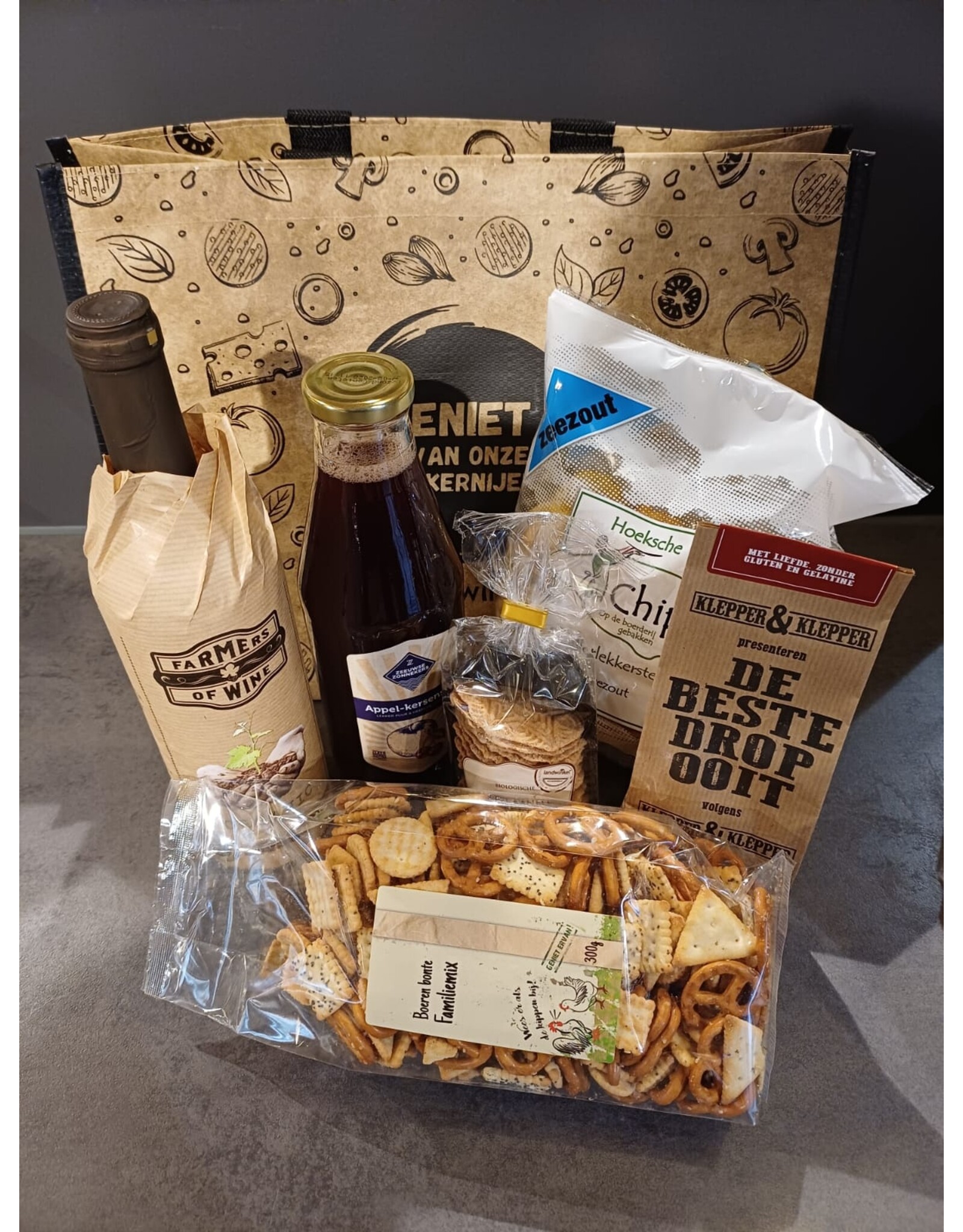 Geniet van onze lekkernijen tas.
