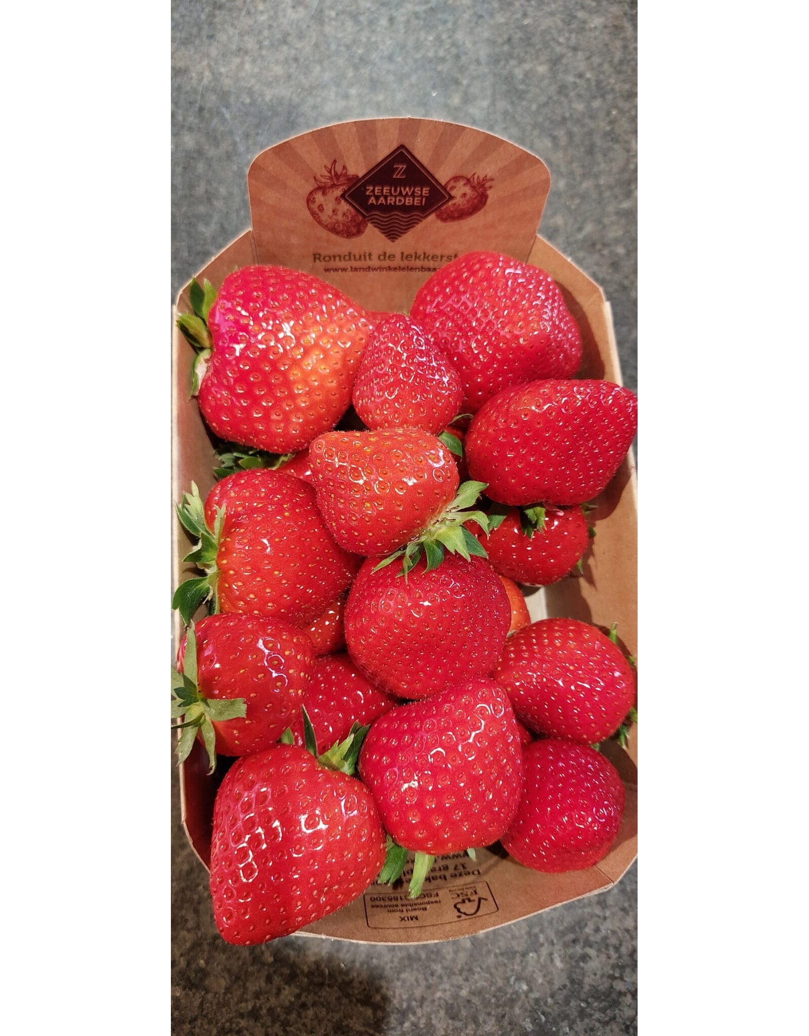 Aardbeien per 500gr eigen teelt.