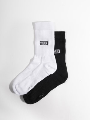 STUEN.Label STUEN.Label STUEN.Socks 2-Pack White/Black