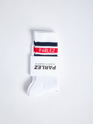 PARLEZ Block Sock Navy x Red