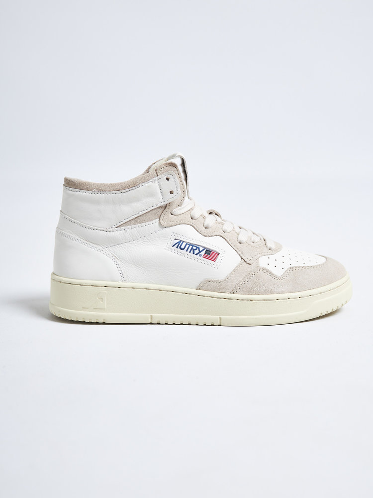 Autry Action Shoes Autry Medalist Mid Goat/Leater White/Sand
