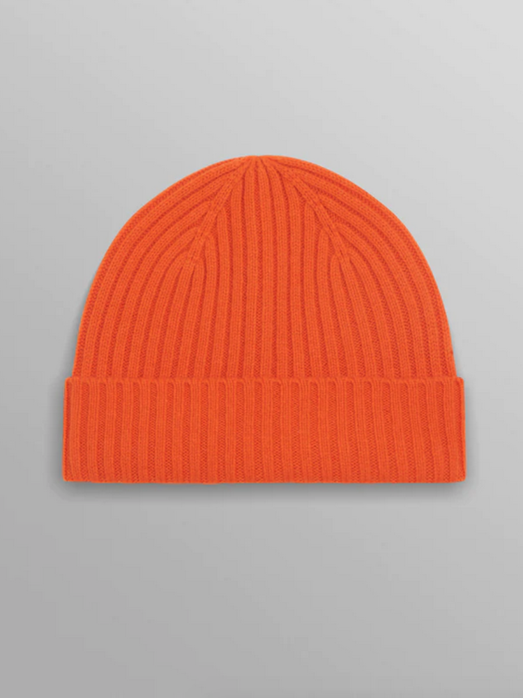 Wax London Beanie Hat Lambswool Orange